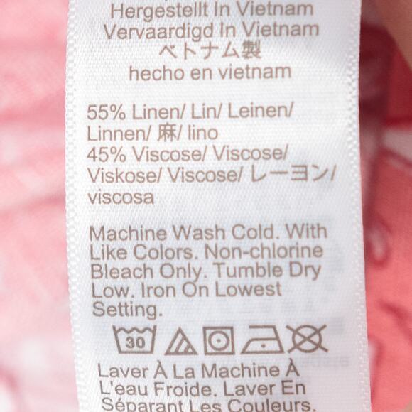 J CREW Floral Linen Blend High Rise 5" Shorts Rose Pink Feminine Preppy Sz 14 - Picture 7 of 7